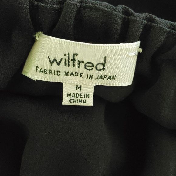 Aritzia Wilfred Morel Off-the-shoulder Top Boho Ruffled Top Black Sz M - Picture 7 of 9